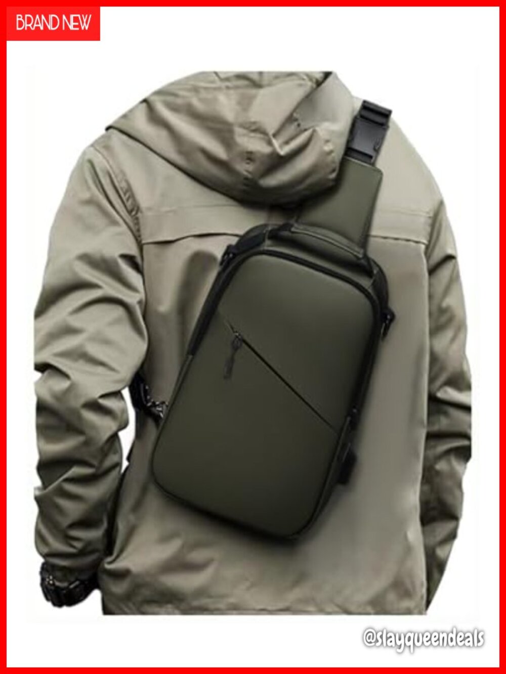 Canvas Sling Crossbody Backpack Messenger Bag Waterproof